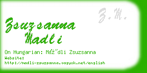 zsuzsanna madli business card